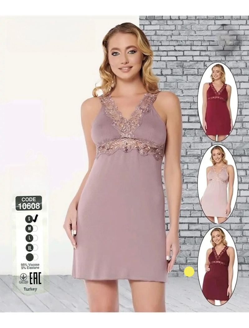 Ночная сорочка 10608 bordo