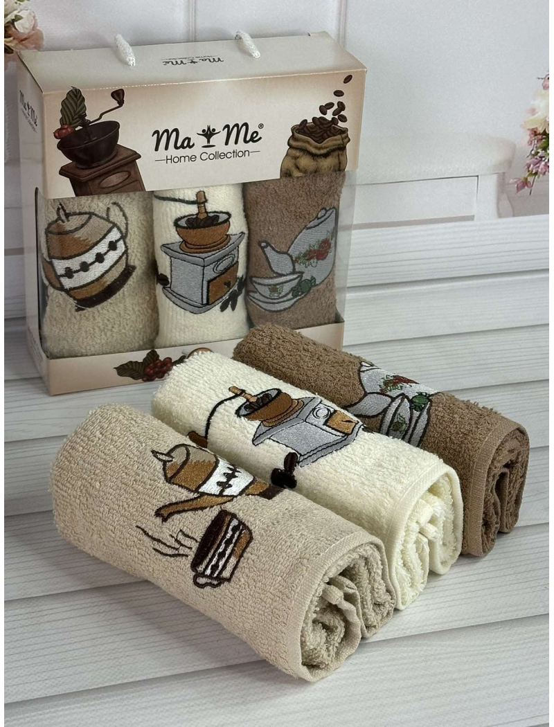 Mame cofe 3в1 Махровые полотенца 30х50см. Хлопок. Турция.