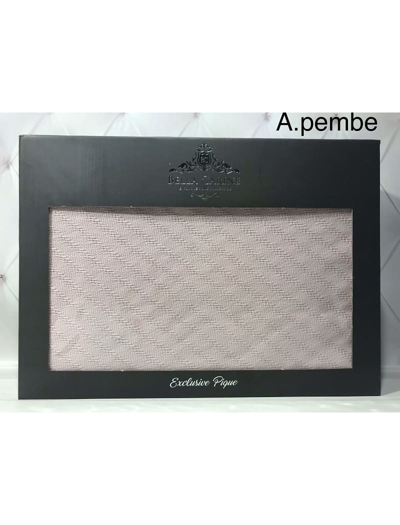 A. pembe пике 200х240см. Хлопок. Bella Carine Турция