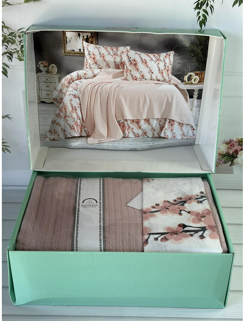 Pudra Літній набір з Плед машинна в'язка. Romeo home Туреччина