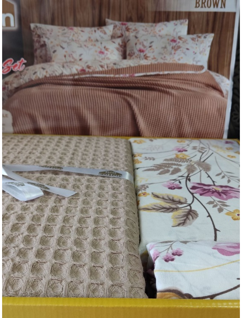 Kahve Літній набір з вафельним покривалом. Bio Cotton Туреччина