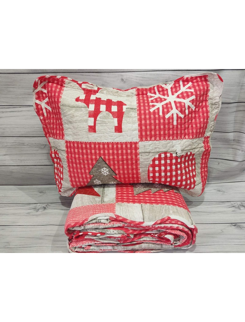 9863 red стботане покривало 250х260см. Бавовна. Miss Bella Туреччина