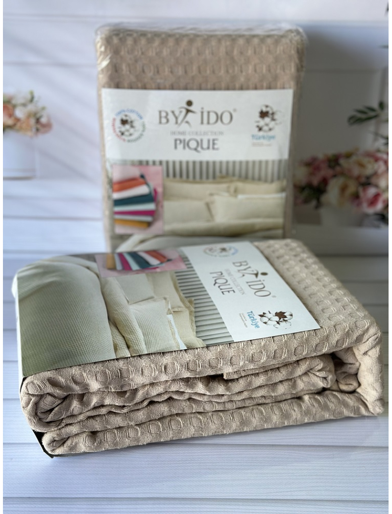 Вафельное пике 200х240см. Хлопок. By Ido Турция. 9251-7