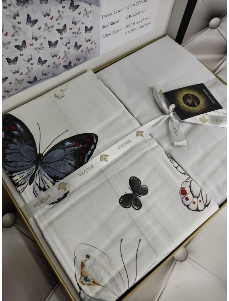 Butterfly сатинова постільна білизна. Євро розмір. Dijital Belizza Туреччина.