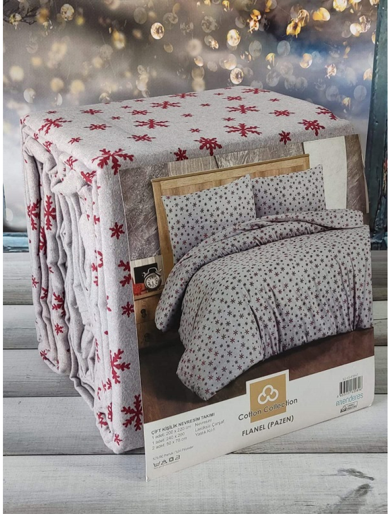 41847 фланелева постіль, євро розмір. Cotton collection Туреччина