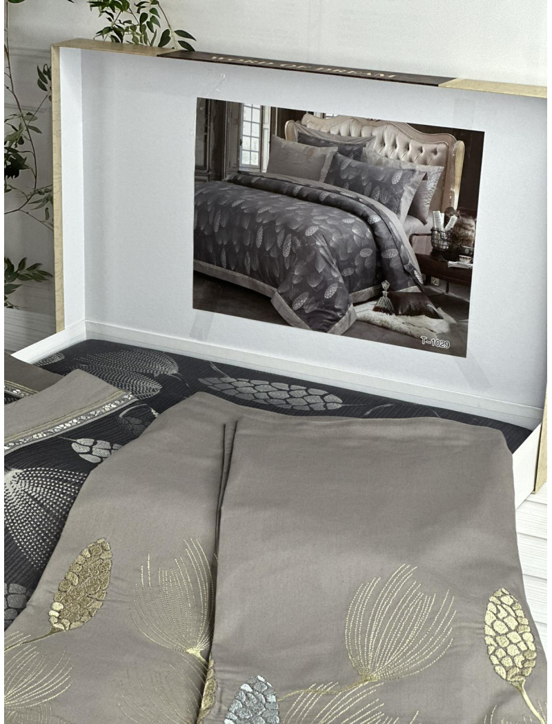 T-1029 жаккардова постіль. Євро розмір. Word of dream.