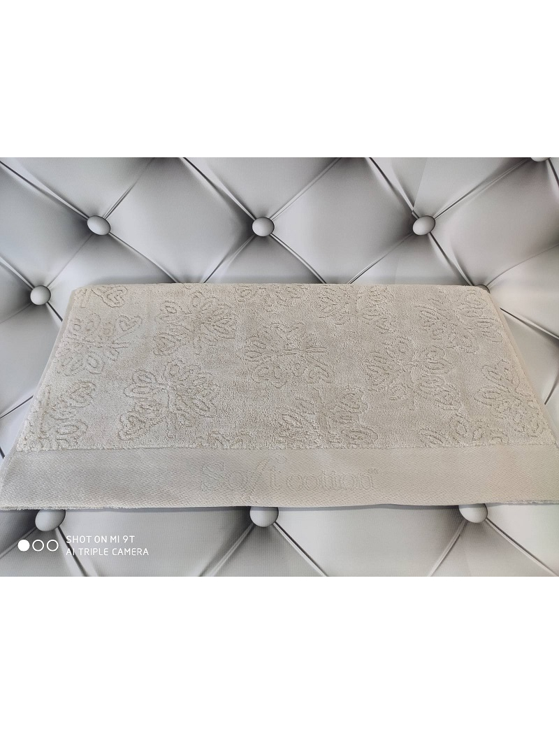 Leaf bej махровое полотенце 50х100см., 525 г/м2. Хлопок. Soft cotton Турция.