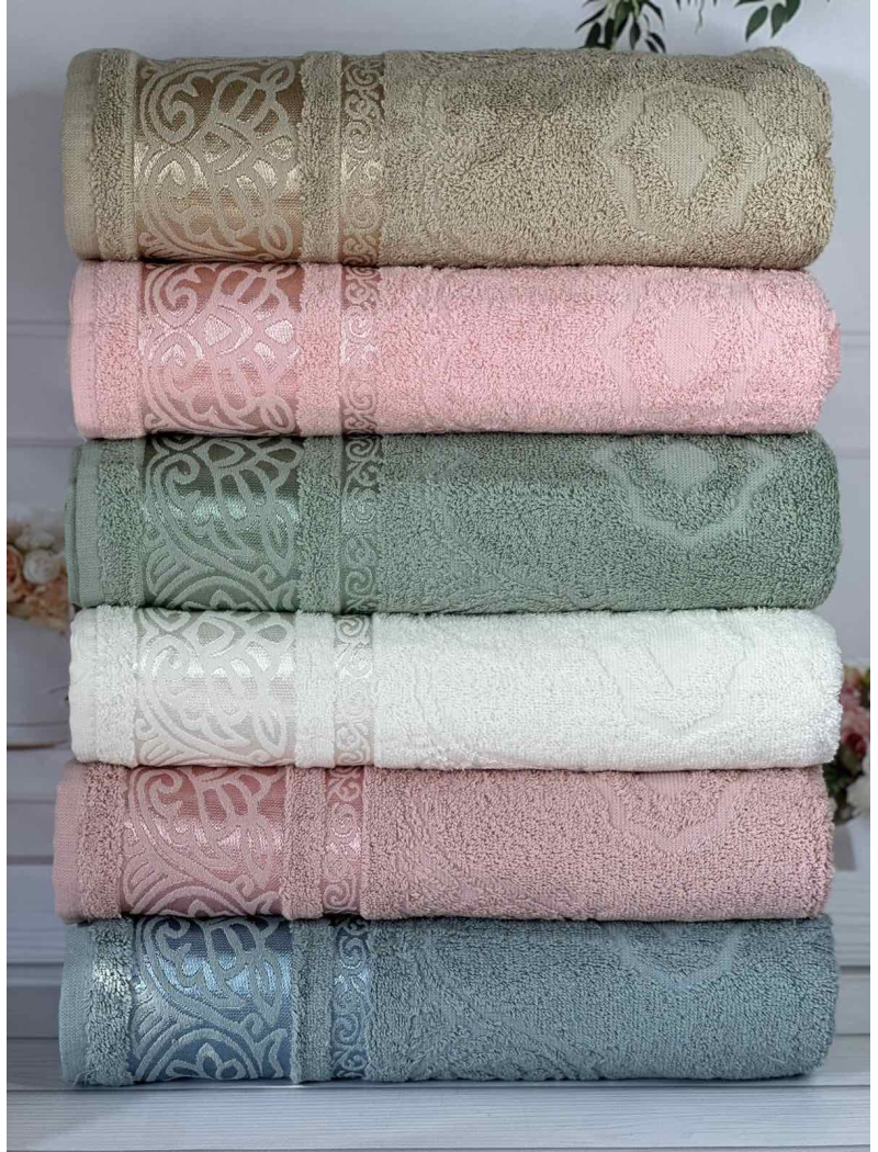 Saki Durul махрові рушники 50х90см., 6 шт/уп. Туреччина