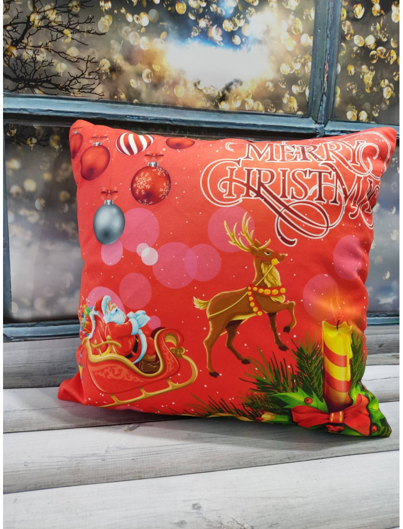 Новорічні наволочки 45х45см. Dijital принт. Туреччина.