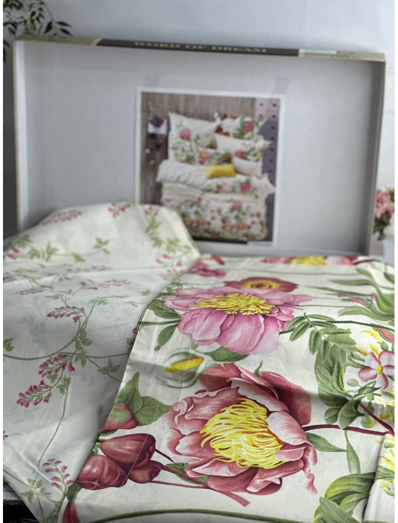 16FHX329 сатинова постільна білизна, євро розмір. Word of dream.