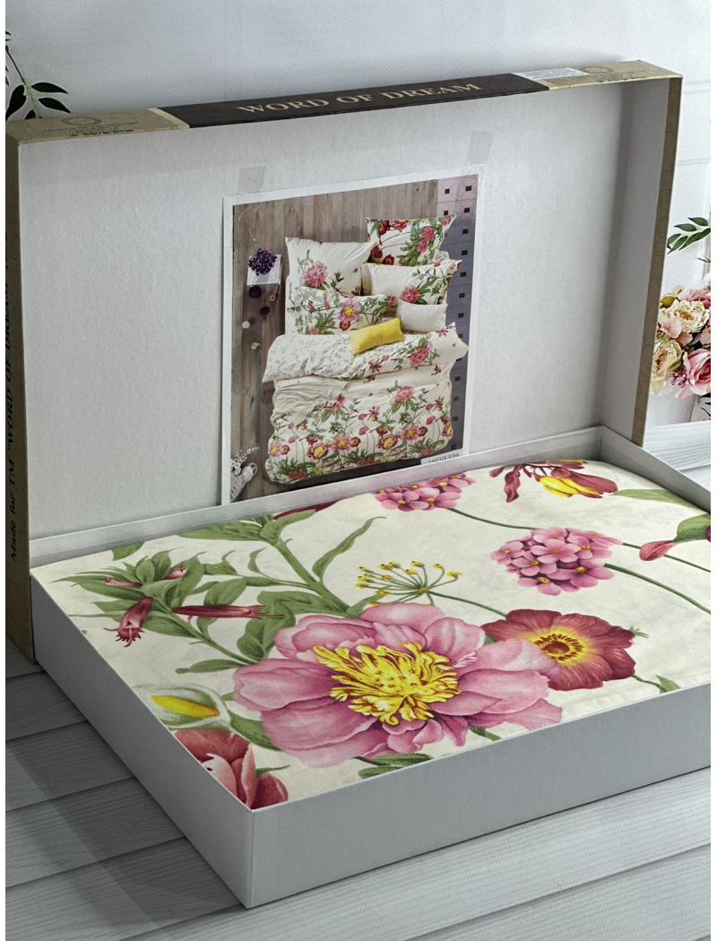 16FHX329 сатинова постільна білизна, євро розмір. Word of dream.