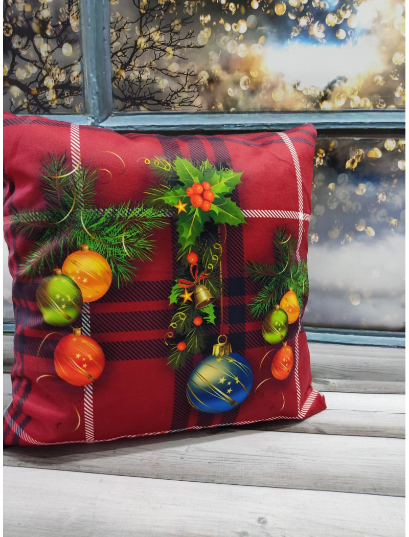 Новорічні наволочки 45х45см. Dijital принт. Туреччина.