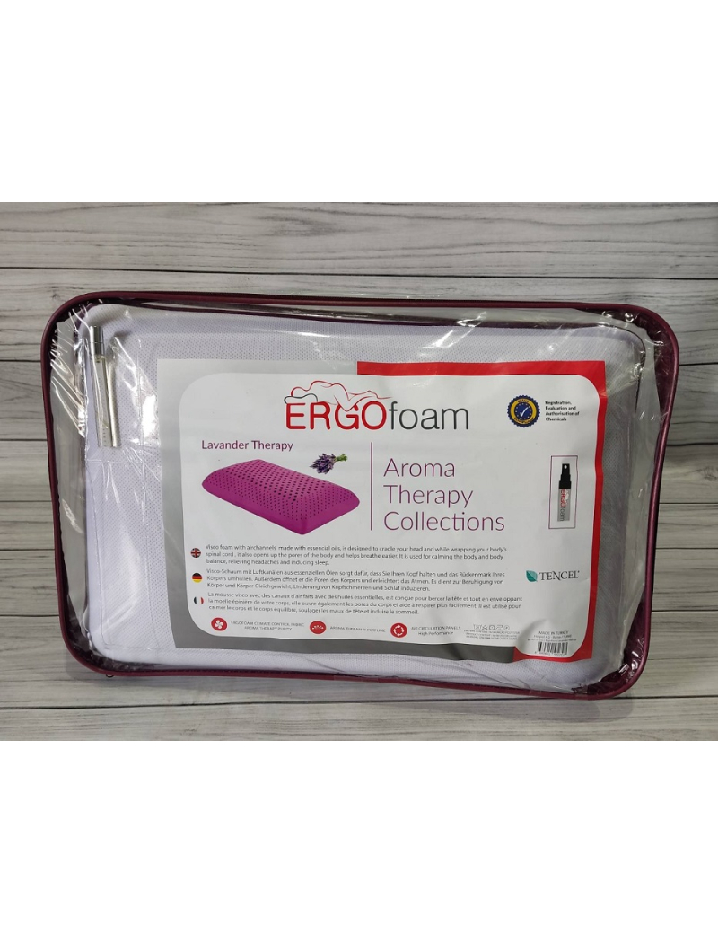 Ортопедическая подушка парфумированная Ergo foam Lavanta