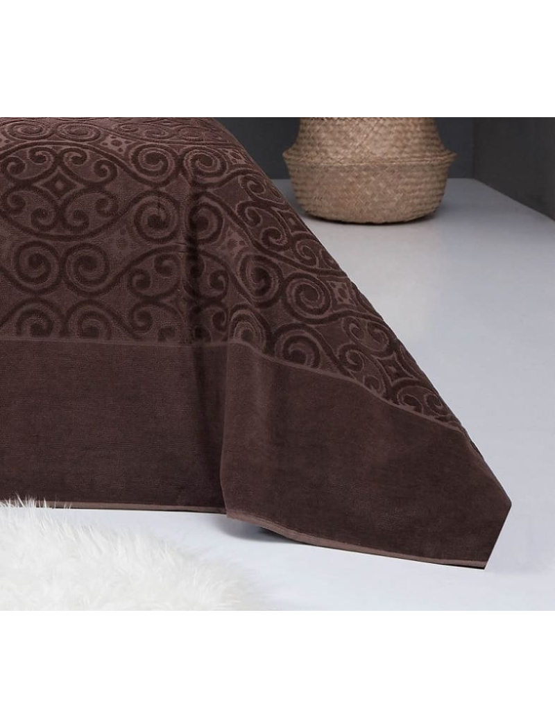 Hanzade kahve велюрове простирадло 200х220см. Brlizza Туреччина