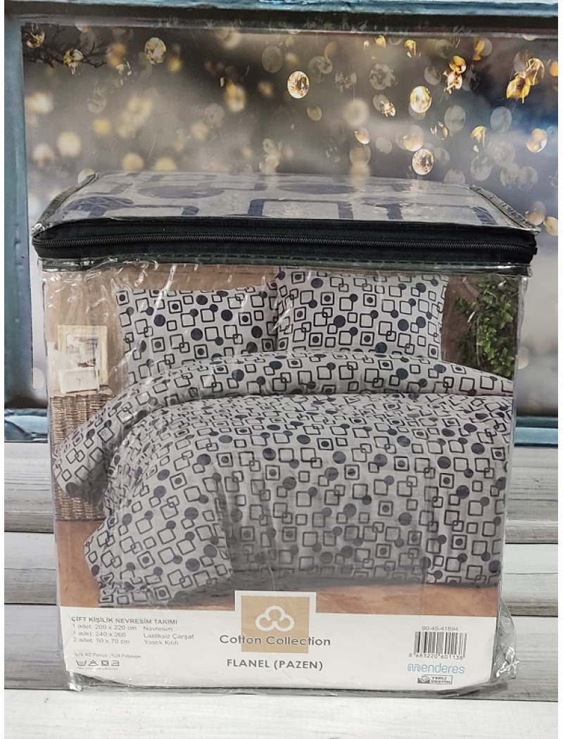 41894 фланелева постіль, євро розмір. Cotton collection Туреччина