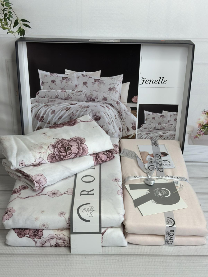 Fenelle сатинова постільна білизна. Євро розмір. Romeo home Туреччина.