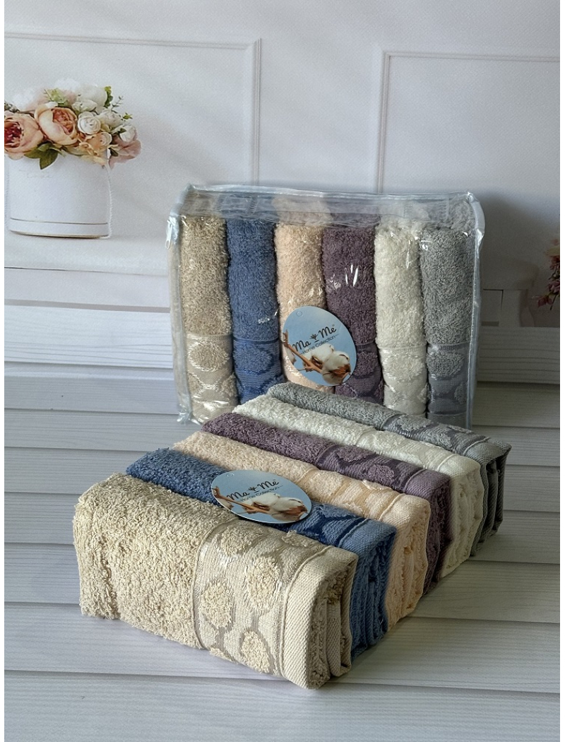 Mame oval 30х50см., 6 шт/уп. махрові рушники. Бавовна. Туреччина