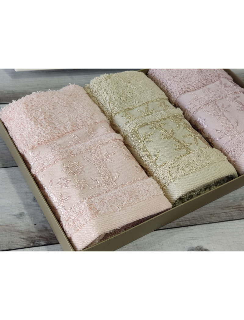 Pupilla Elite acik persik 30х50см., 3в1. Бамбукові рушники.