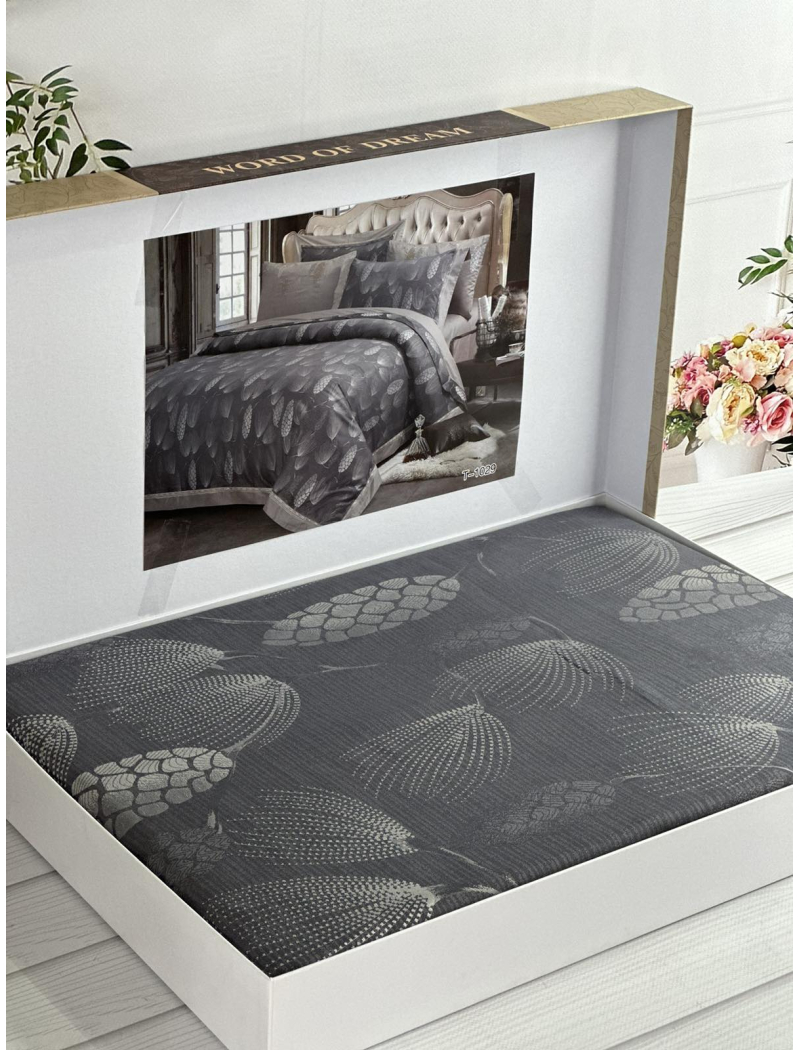 T-1029 жаккардова постіль. Євро розмір. Word of dream.