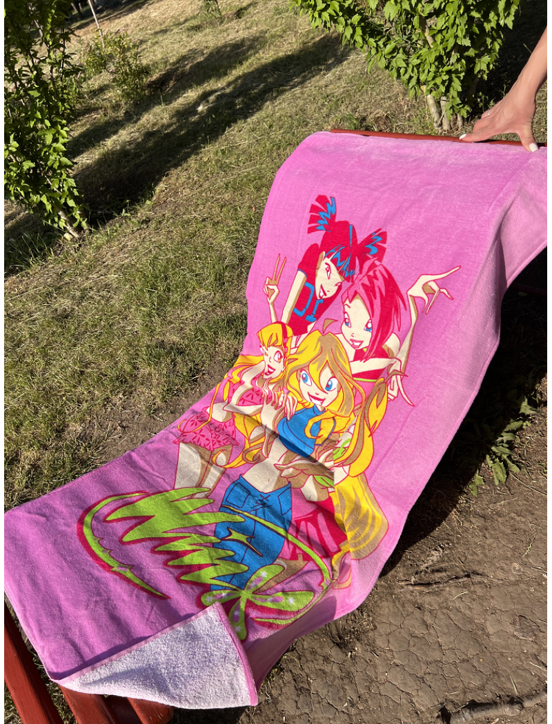 Пляжний рушник 75х150см. Туреччина. Winks pink