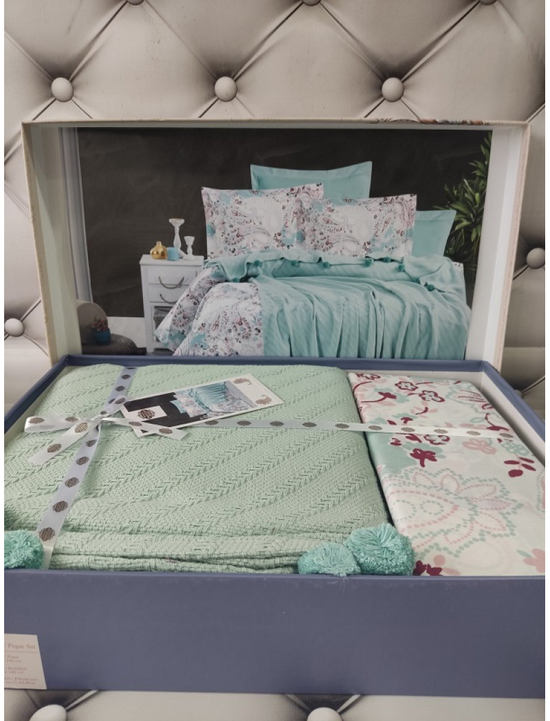 Mint літнія постільна білизна з покривалом. Бавовна. First class Туреччина