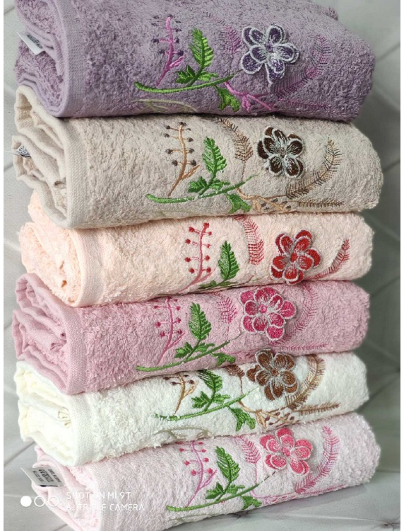 3D Flowers 50х90см., 6 шт/уп. махрові рушники 3D