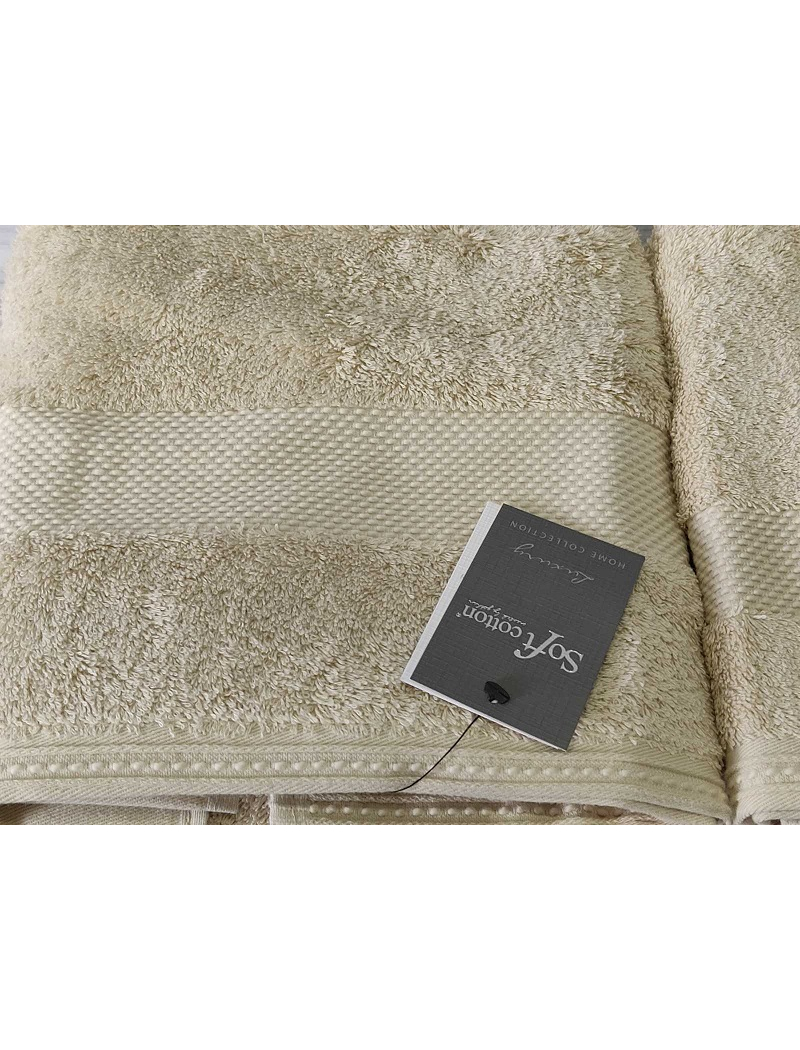 Deluxe bej махрові рушники 3в1 Soft cotton Туреччина.