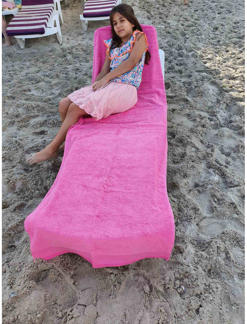 Рожевий підстилка на шезлонг. Махра. Туреччина