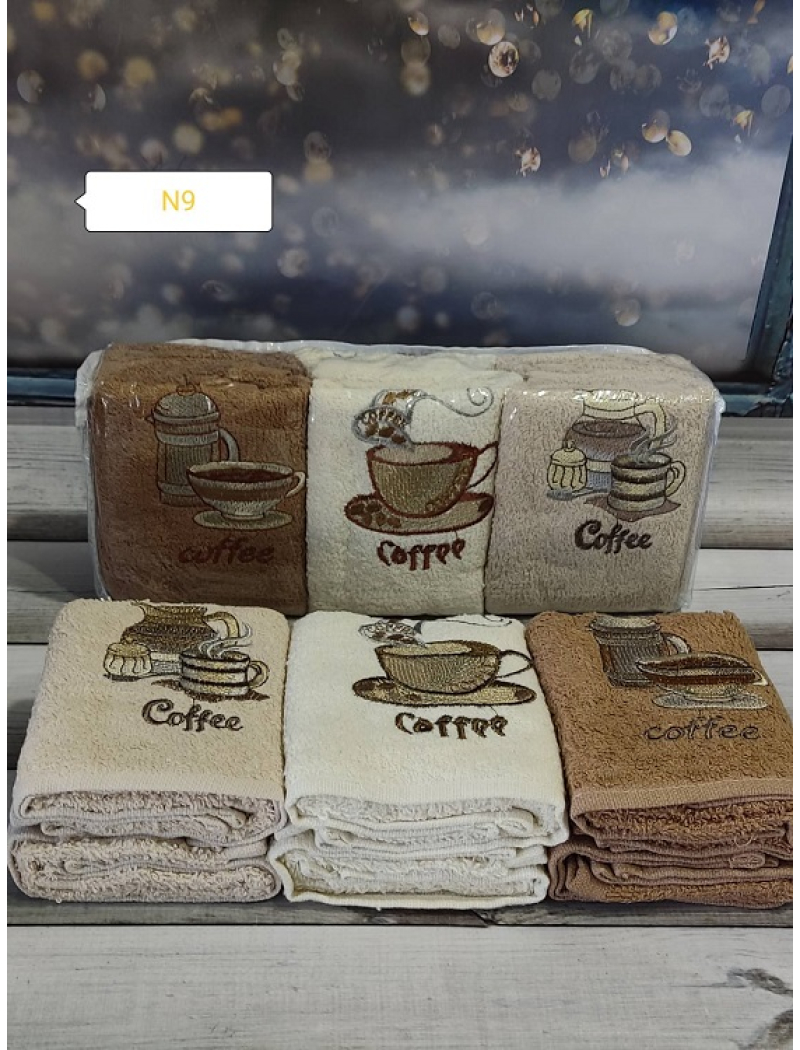 Mame Kofe 30х50см., 6 шт/уп. Кухонні рушники. ПВХ упаковка.