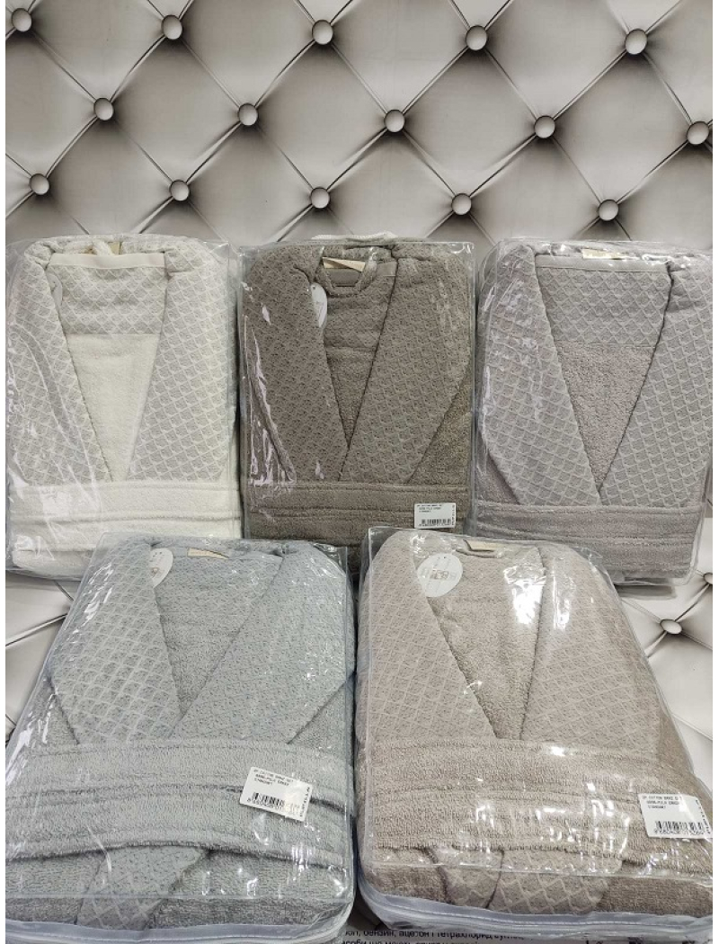 Mila gri Pupilla чоловічій халат + рушник 50х90см.