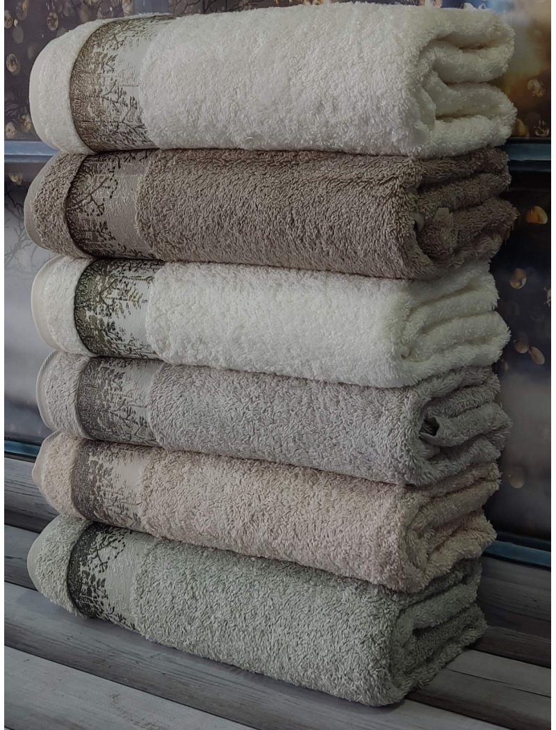 Tenti бамбукові рушники 50х90см., 6шт/уп. Pupilla Туреччина