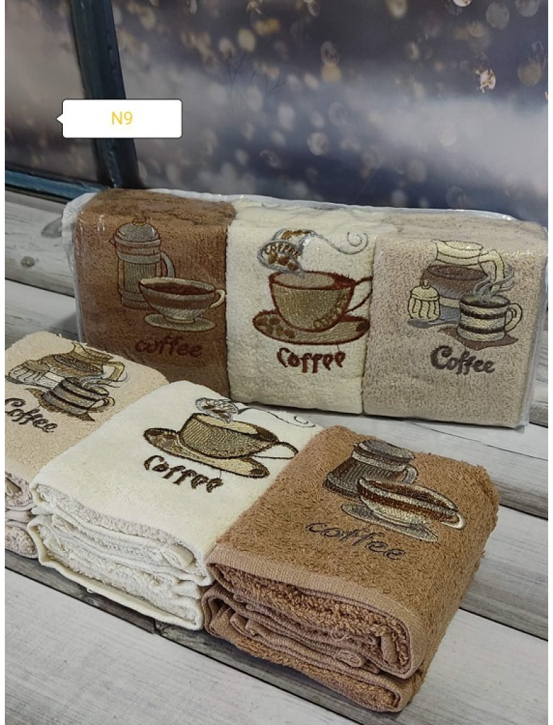 Mame Kofe 30х50см., 6 шт/уп. Кухонні рушники. ПВХ упаковка.