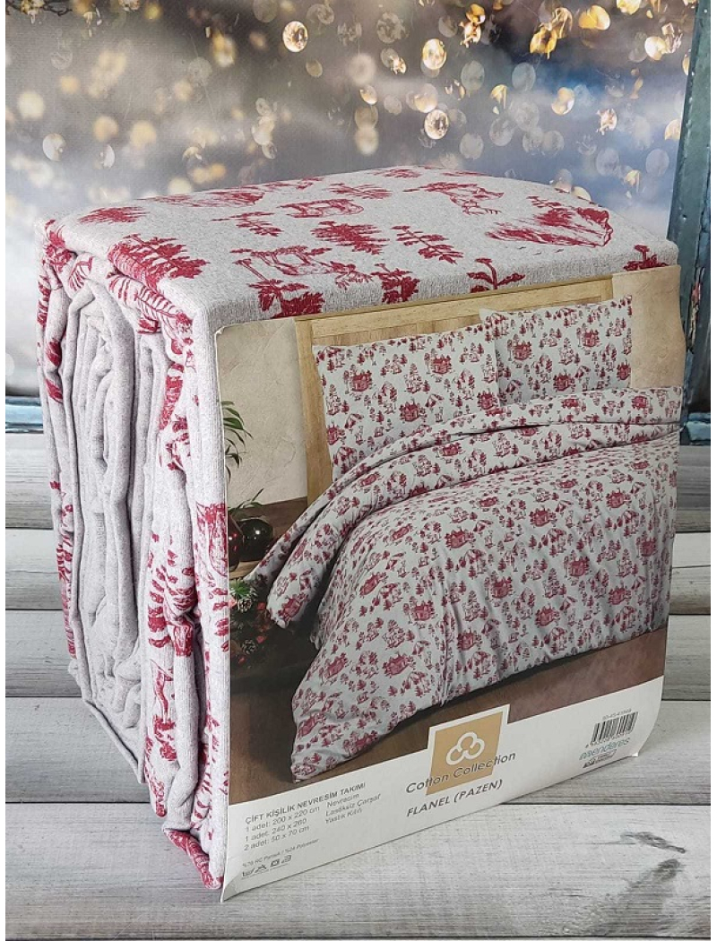 41849 фланелева постіль, євро розмір. Cotton collection Туреччина