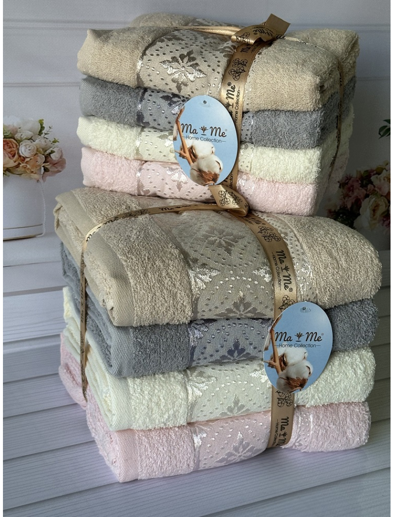 copy_Mame nokta 70х140см., 4 шт/уп. Полотенца. Хлопок. (5299-nokta)