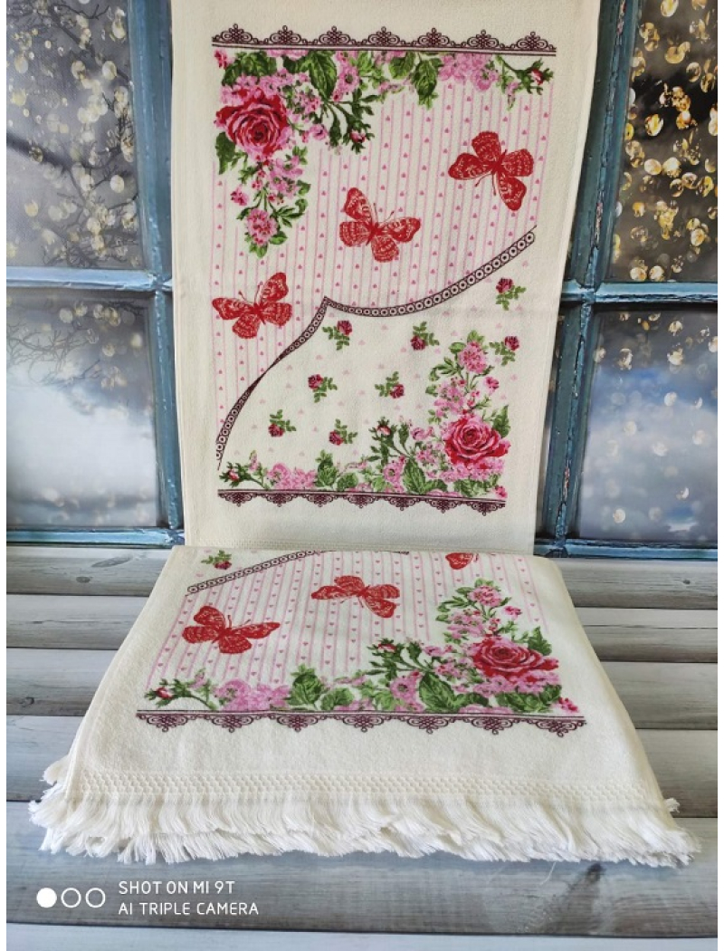 Butterfly` набір кухонних рушників 40х60см., 12шт/уп. By IDO Туреччина.