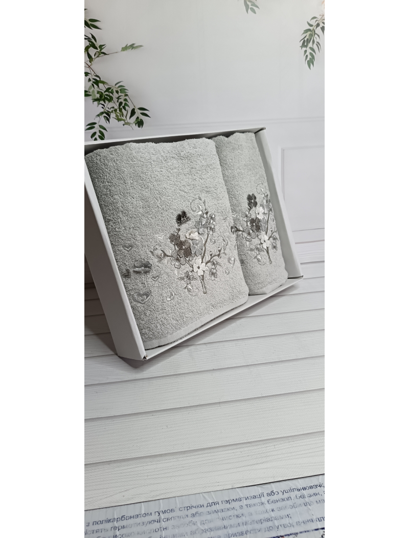 Piante sacura mint 3D 2в1 бавовняні рушники.Туреччина.