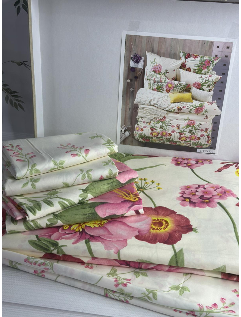 16FHX329 сатинова постільна білизна, євро розмір. Word of dream.