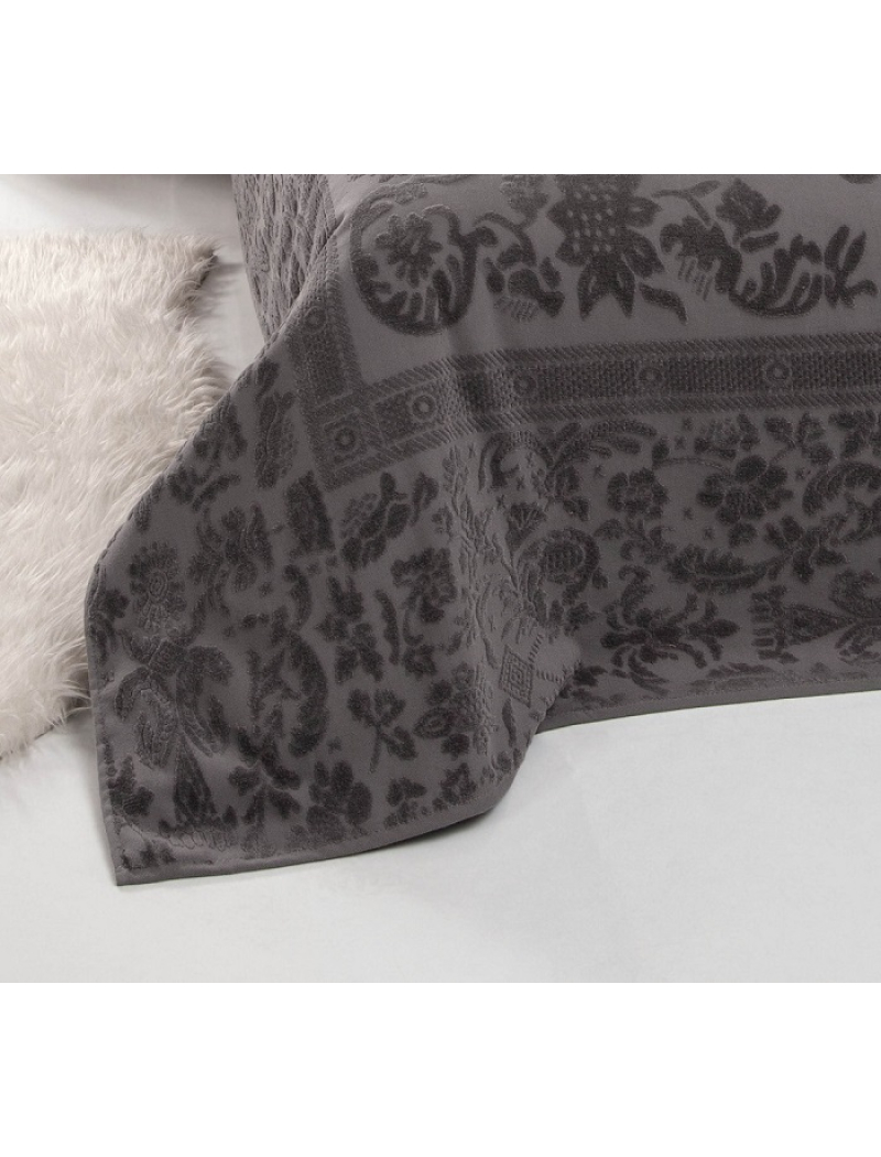 Odessa gri велюрове простирадло 200х220см. Brlizza Туреччина