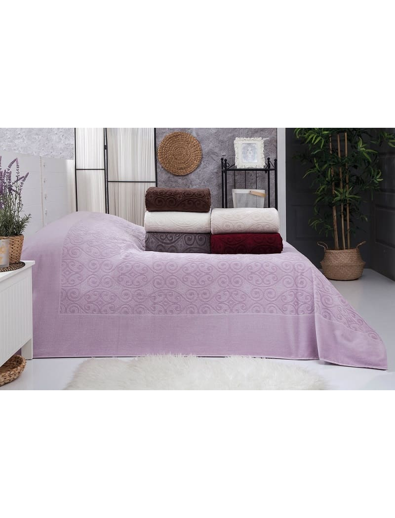 Hanzade lila велюрове простирадло 200х220см. Brlizza Туреччина
