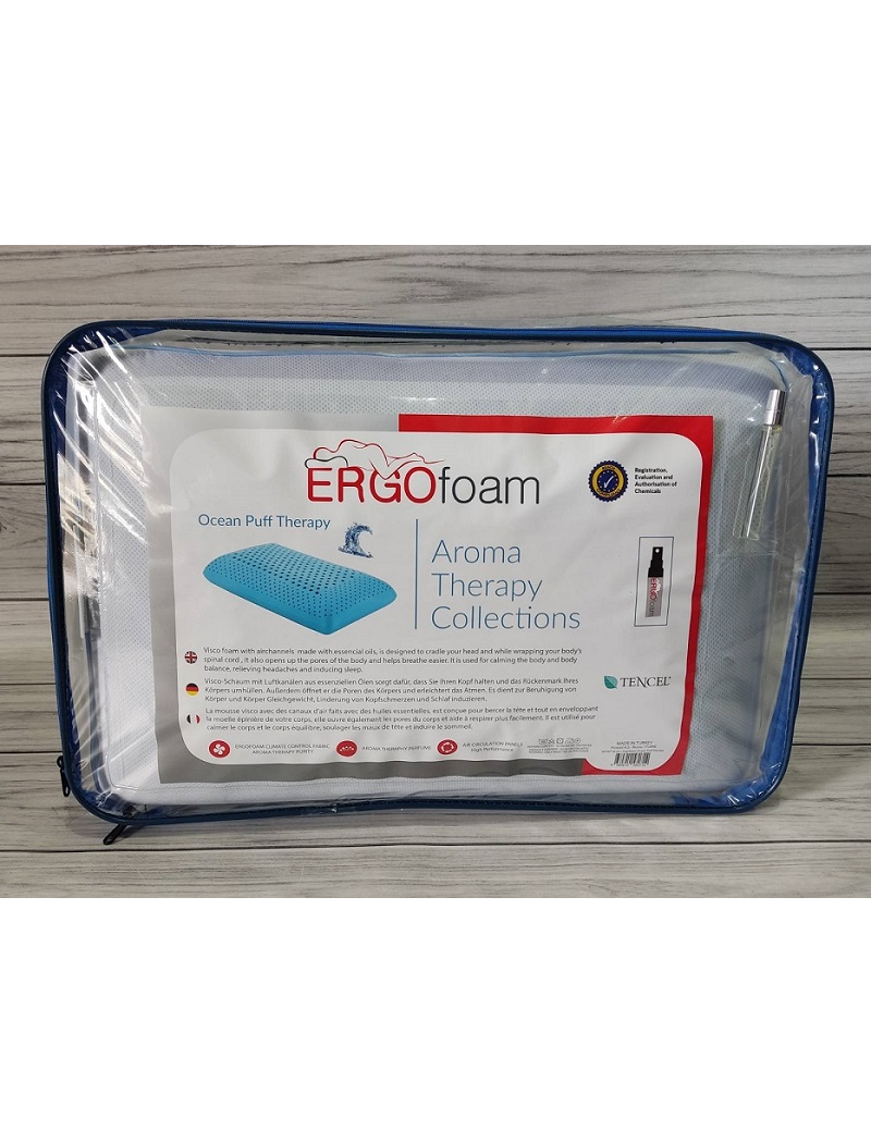 Ортопедическая подушка парфумированная Ergo foam Aqua