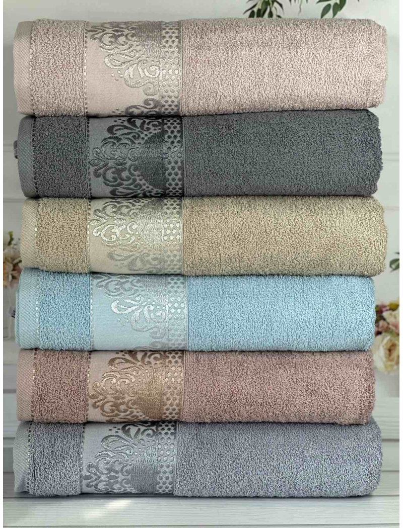 Mesale Durul махрові рушники 50х90см., 6 шт/уп. Туреччина