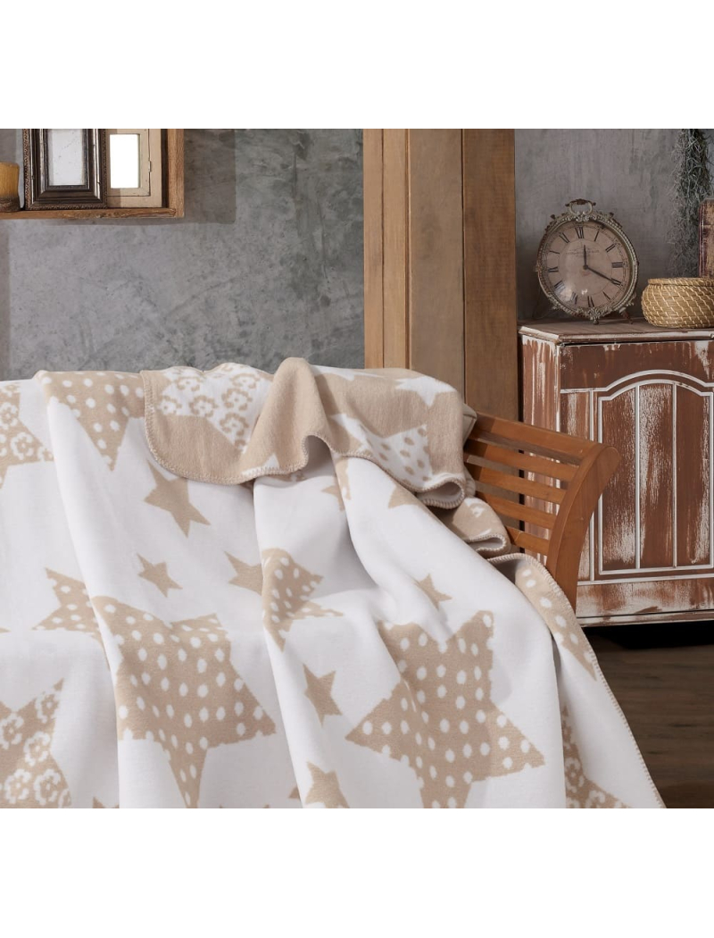 Yildiz bej 200х220см. Плед. Туреччина Belizza