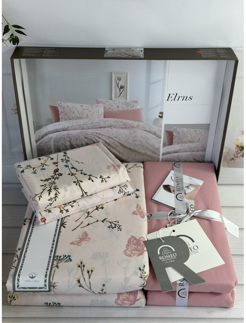 Poplin Elrns постіль з поплин. Євро розмір. Romeo home Туреччина.