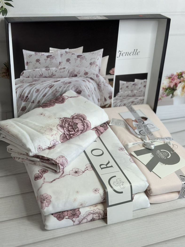 Fenelle сатинова постільна білизна. Євро розмір. Romeo home Туреччина.