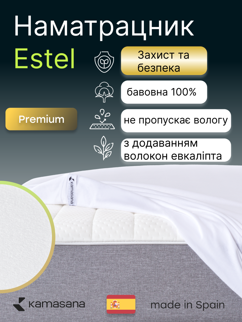 Наматрацник захисний Kamasana Estel