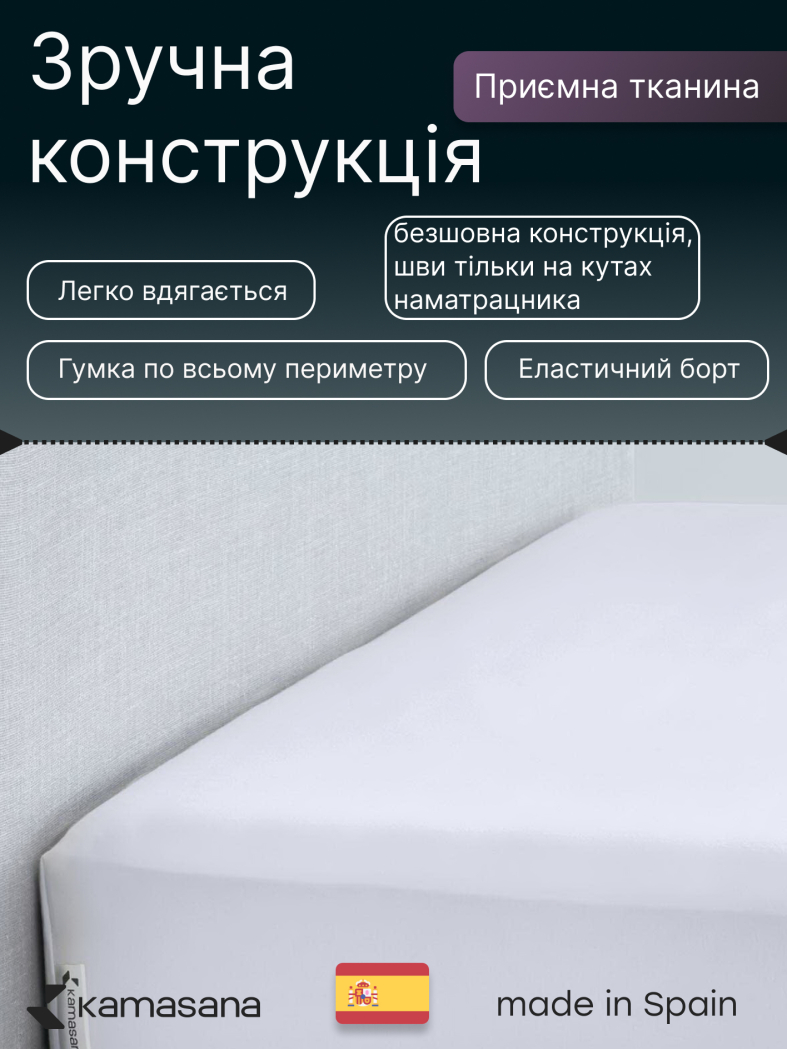 Наматрацник захисний Kamasana Meddal білий