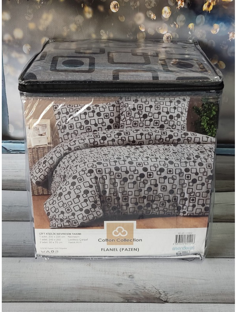 41902 фланелева постіль, євро розмір. Cotton collection Туреччина