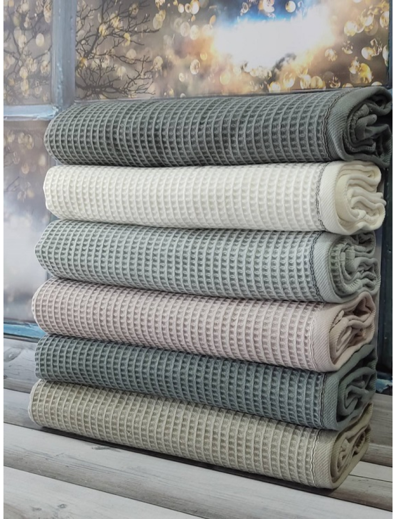 Menhattan вафельні рушники 70х140см., 6 шт/уп. Pupilla Туреччина.