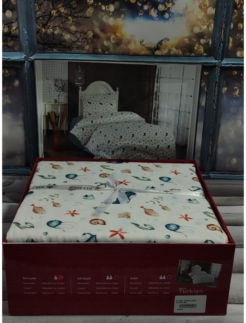 Marin фланелева постіль. Полуторний розмір. Belizza Туреччина.