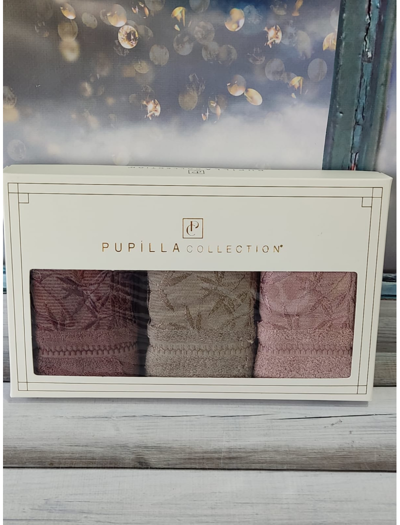 Pupilla Single kahve 30х50см., 3в1. Бамбукові рушники.